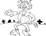 Dibujo de Zombie 1 para colorear