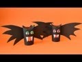 Murciélagos de papel reciclado