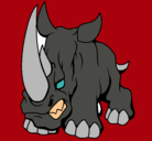 Dibujo Rinoceronte II pintado por bauti