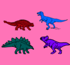 Dibujo Dinosaurios de tierra pintado por lule