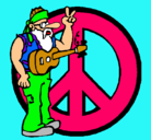 Dibujo Músico hippy pintado por jeilynlareina