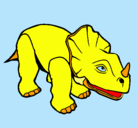 Dibujo Triceratops II pintado por camila