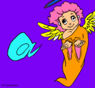 Dibujo Ángel pintado por vanis
