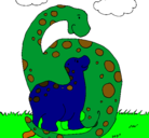 Dibujo Dinosaurios pintado por alvarito