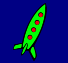 Dibujo Cohete II pintado por franco