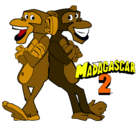 Dibujo Madagascar 2 Manson y Phil 2 pintado por lucasvazzano