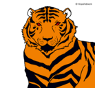 Dibujo Tigre pintado por vale