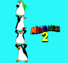 Dibujo Madagascar 2 Pingüinos pintado por luiiz