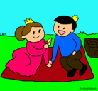Dibujo Príncipes de picnic pintado por Laia