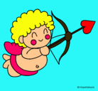 Dibujo Cupido pintado por lizeth