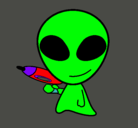 Dibujo Alienígena II pintado por asd