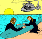 Dibujo Rescate ballena pintado por annerys