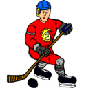 Dibujo Jugador de hockey sobre hielo pintado por linkinxxxx
