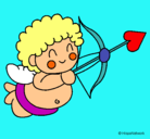 Dibujo Cupido pintado por cupido