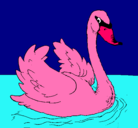 Dibujo Cisne en el agua pintado por NATALIA