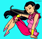 Dibujo Princesa ninja pintado por patri123