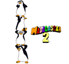 Dibujo Madagascar 2 Pingüinos pintado por spain