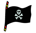 Dibujo Bandera pirata pintado por axelmatiasrojasfuentes