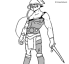 Dibujo Gladiador pintado por erics
