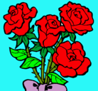 Dibujo Ramo de rosas pintado por hannahmontana@