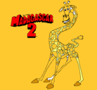 Dibujo Madagascar 2 Melman pintado por teamomonseraddeernesto