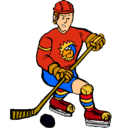 Dibujo Jugador de hockey sobre hielo pintado por leo