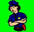 Dibujo Mujer policía pintado por saraymanzano