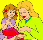 Dibujo Madre e hija pintado por Vero
