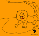 Dibujo Rey león pintado por eulices