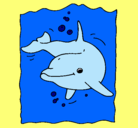Dibujo Delfín pintado por delfincito