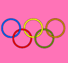 Dibujo Anillas de los juegos olimpícos pintado por catalina