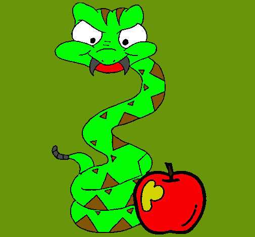 Serpiente y manzana