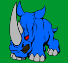 Dibujo Rinoceronte II pintado por roon