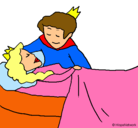 Dibujo La princesa durmiente y el príncipe pintado por romantico