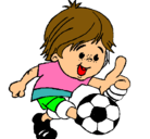 Dibujo Chico jugando a fútbol pintado por carlos