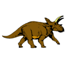 Dibujo Triceratops pintado por dino-340