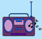 Dibujo Radio cassette 2 pintado por Martita