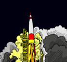 Dibujo Lanzamiento cohete pintado por oscar