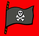 Dibujo Bandera pirata pintado por victor