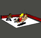 Dibujo Lucha en el ring pintado por fernando