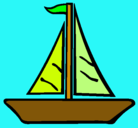 Dibujo Barco velero pintado por maddi
