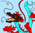 Dibujo Dragón japonés pintado por karina