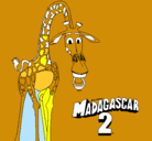 Dibujo Madagascar 2 Melman pintado por CHRI