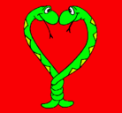 Dibujo Serpientes enamoradas pintado por marissa17