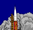 Dibujo Lanzamiento cohete pintado por matiasariel