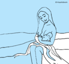Dibujo Madre con su bebe pintado por kkkkbhugcx