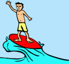 Dibujo Surfista pintado por andrea