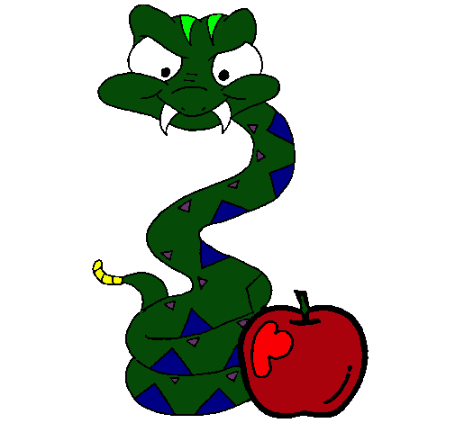 Serpiente y manzana