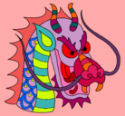 Dibujo Cabeza de dragón pintado por andreita
