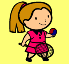 Dibujo Chica tenista pintado por linda